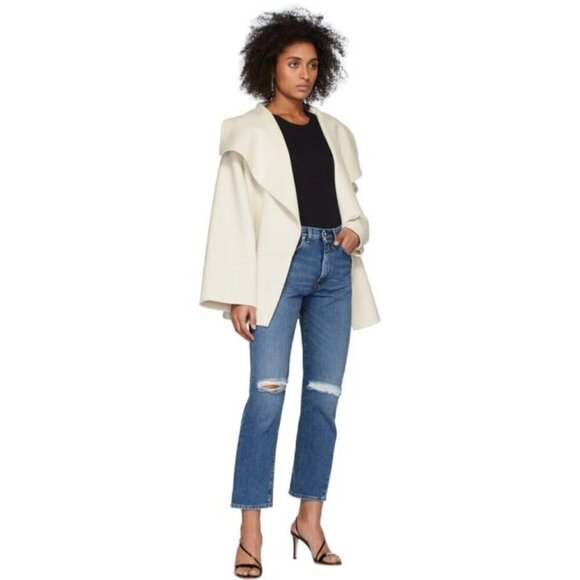 Toteme Original Ripped Twisted Seam Jeans Dark Wash Women’s Size 25 Straight Leg - Picture 1 of 16